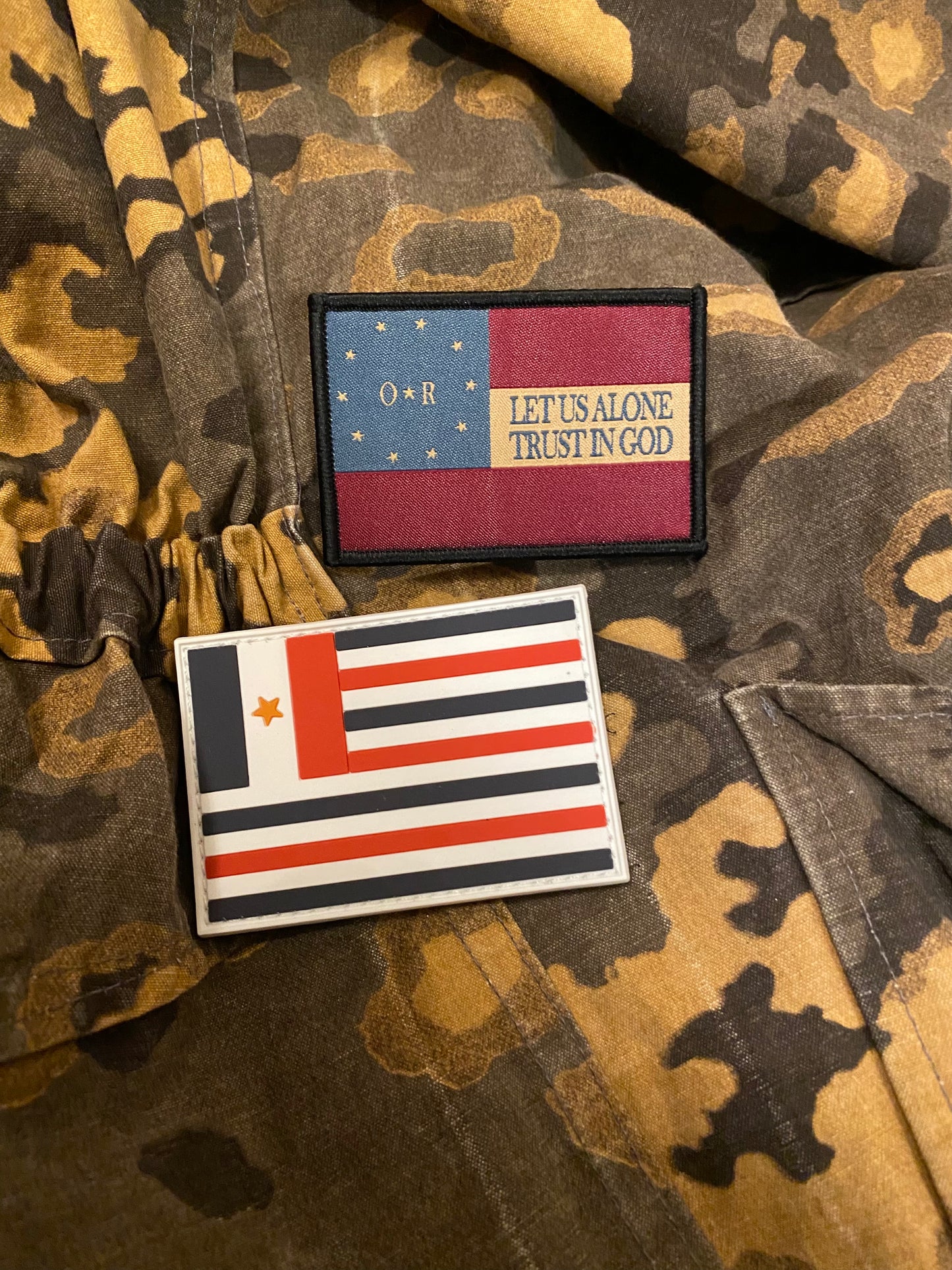 "Let us alone" 6th Louisiana Flag Morale Patch