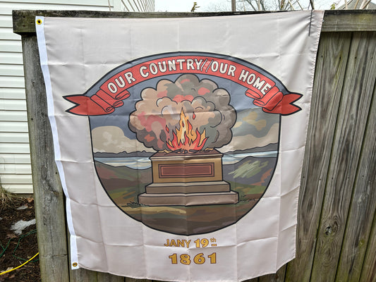 "Our Country and Our Home" Effingham Guards Militia Flag