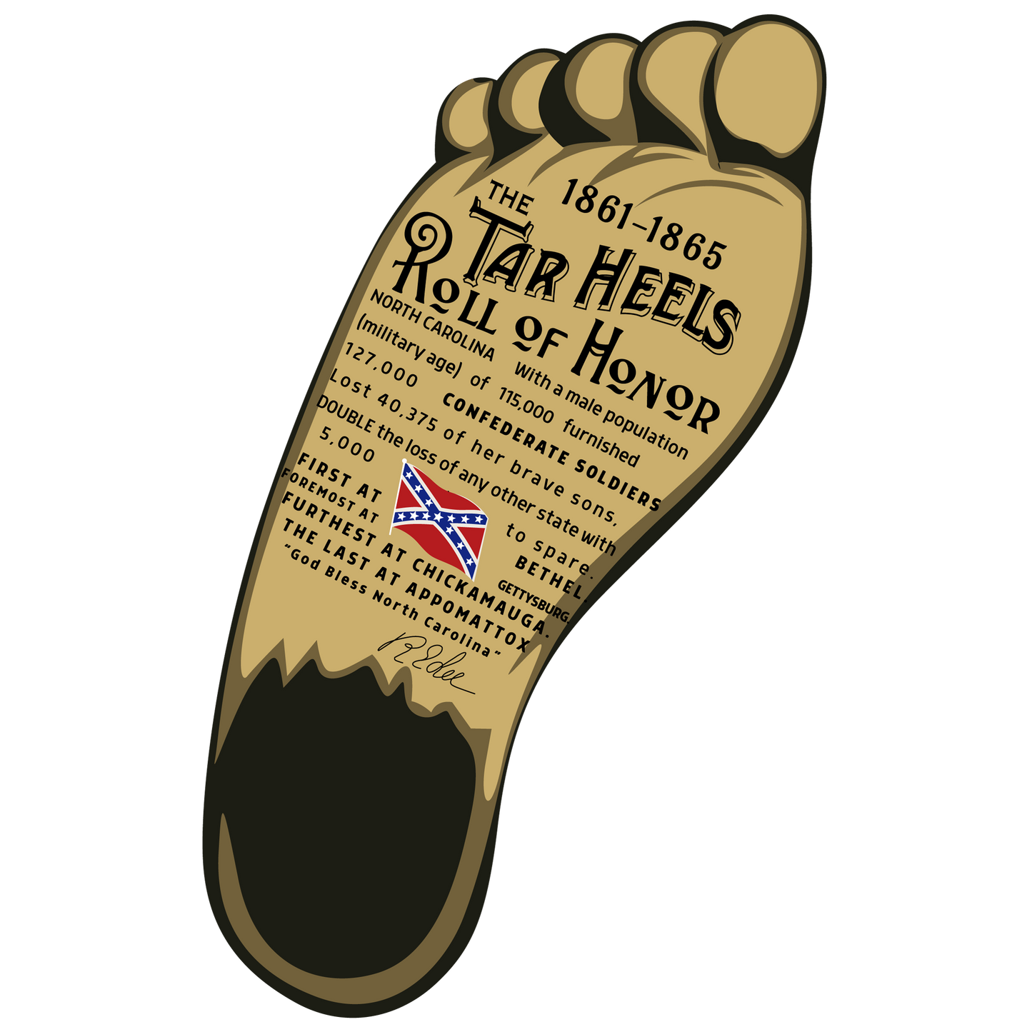 "Tar Heel State" Roll of Honor - North Carolina Stickers/Magnets