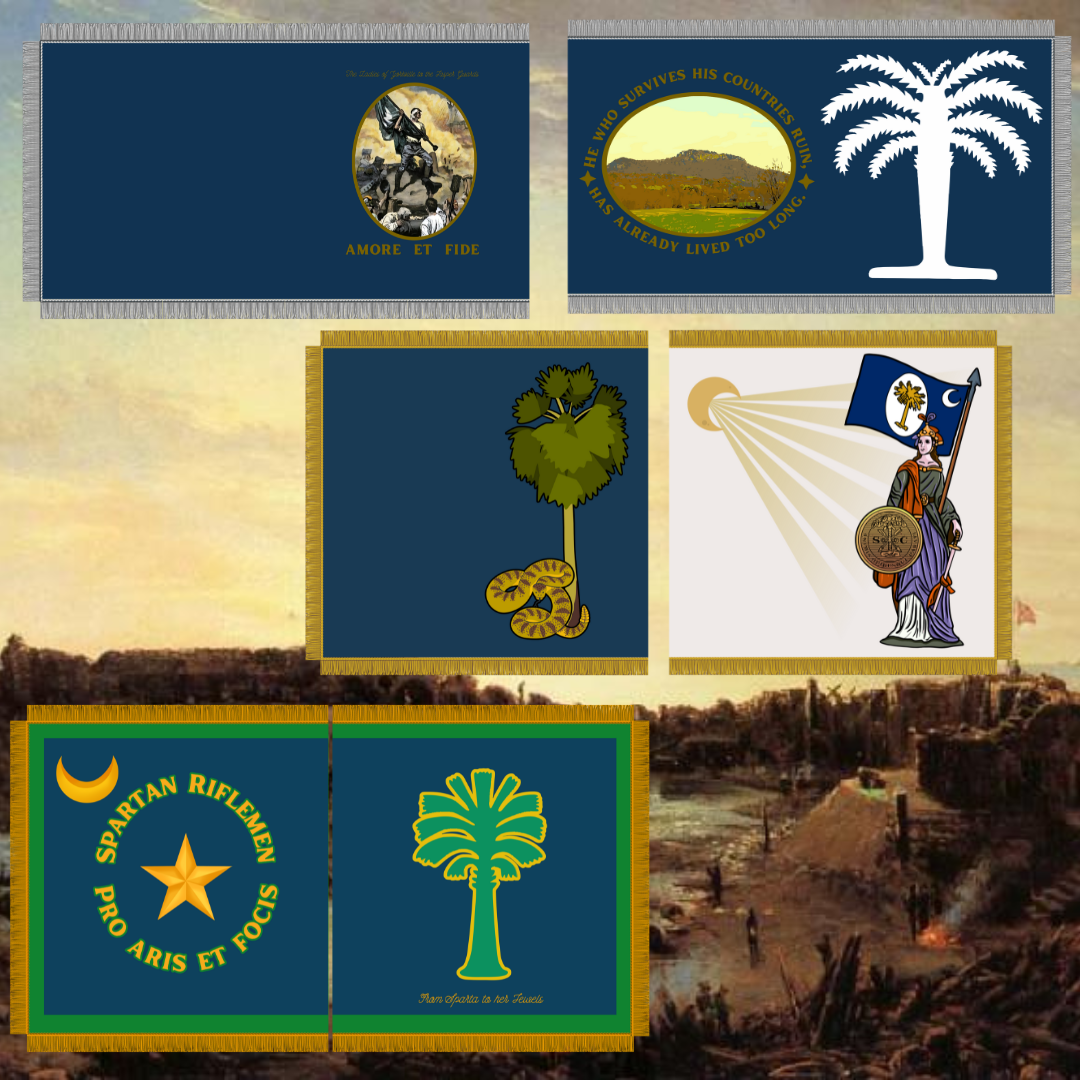 South Carolina Flag Sticker Set