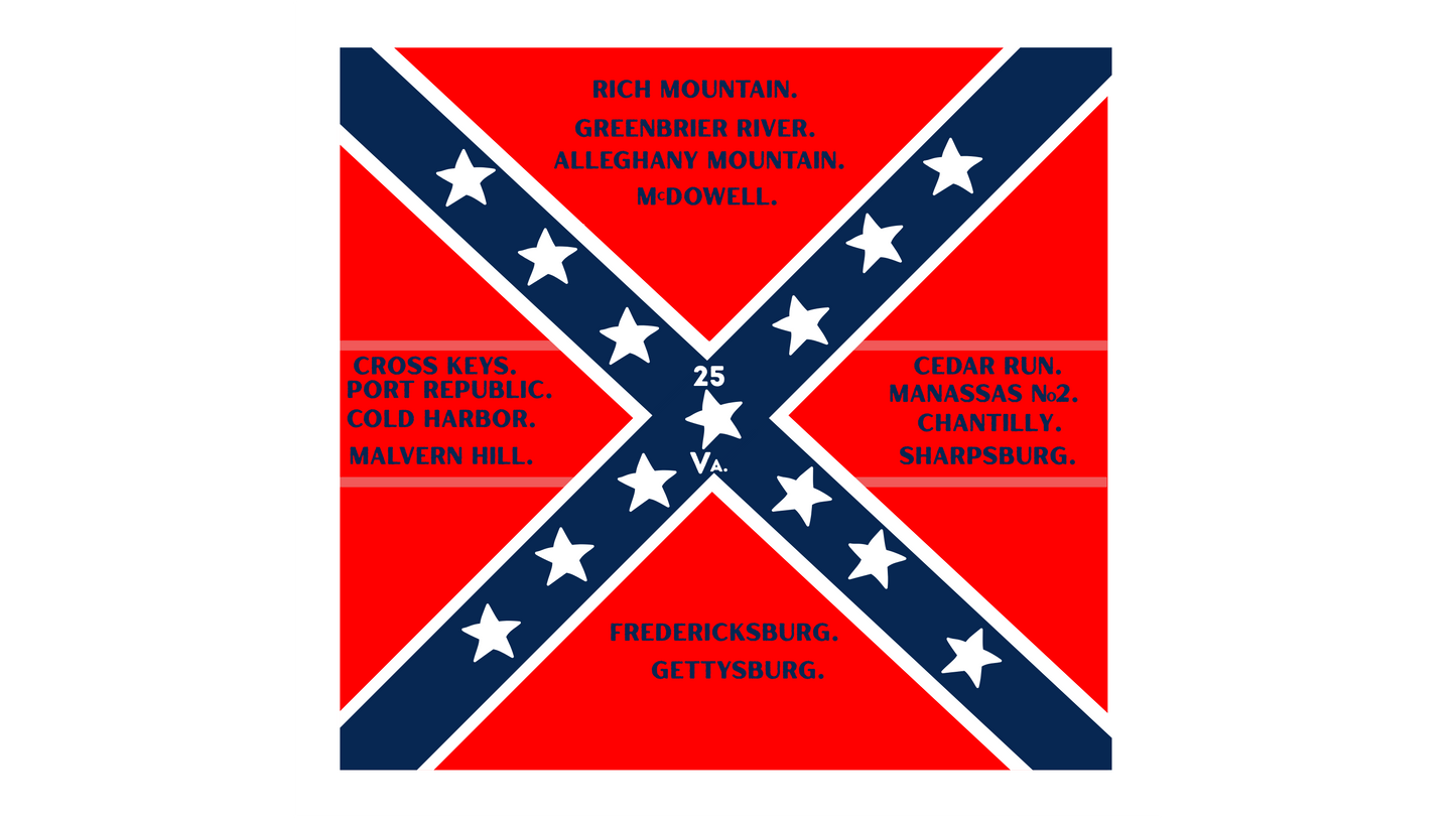 25th Virginia Infantry Battle Flag Flag Stickers/Magnet