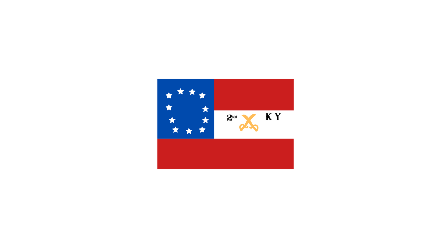 2nd Kentucky Cavalry Flag Stickers/Magnet
