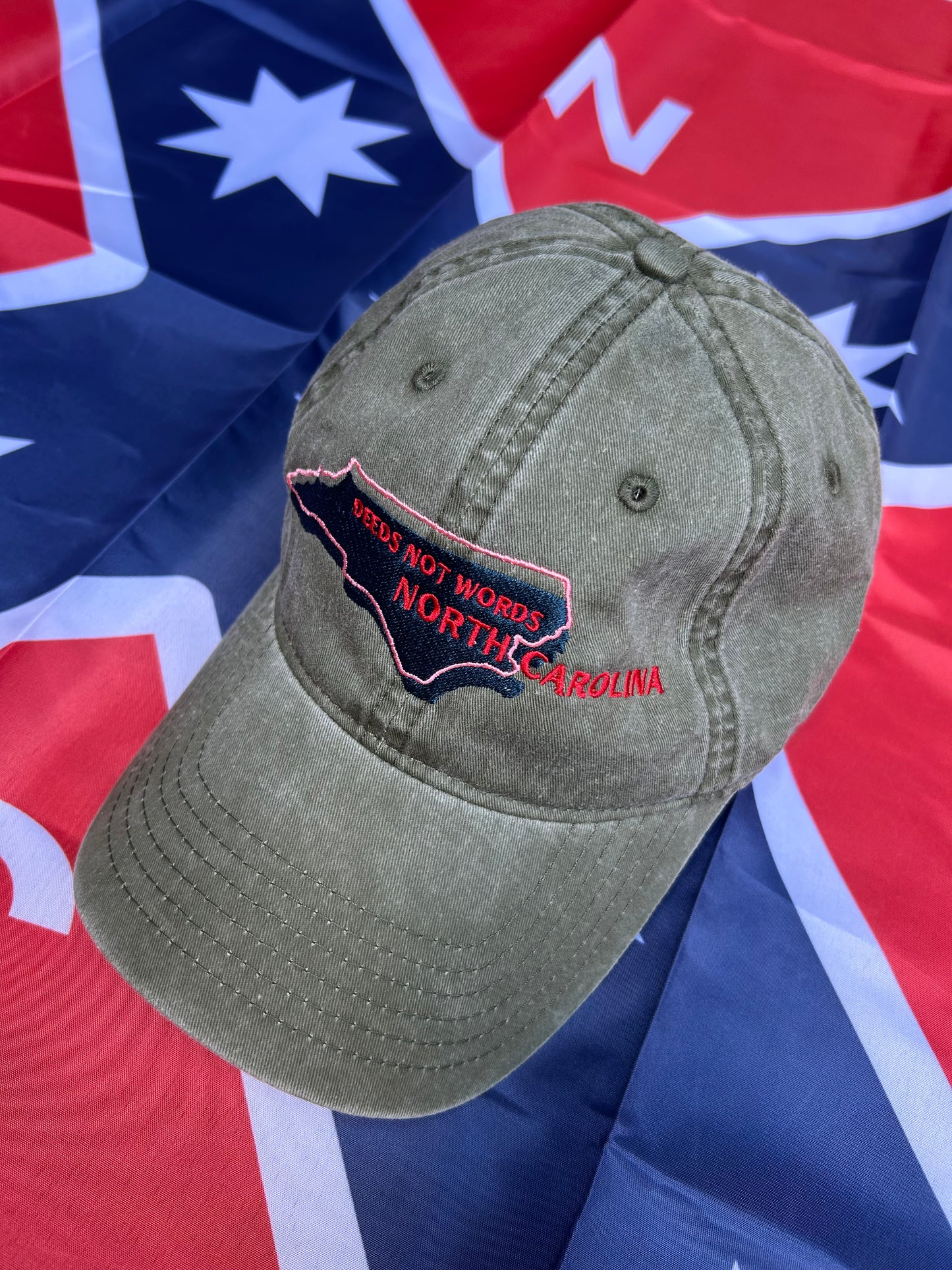 "Deeds not Words" North Carolina Cap
