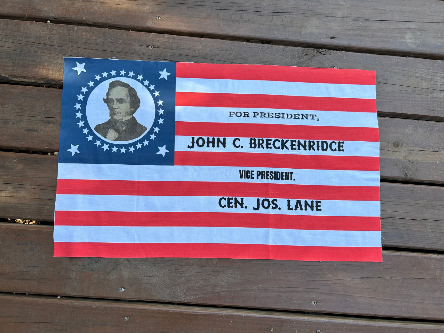 John C. Breckinridge 1860 Campaign Flag (Reproduction)