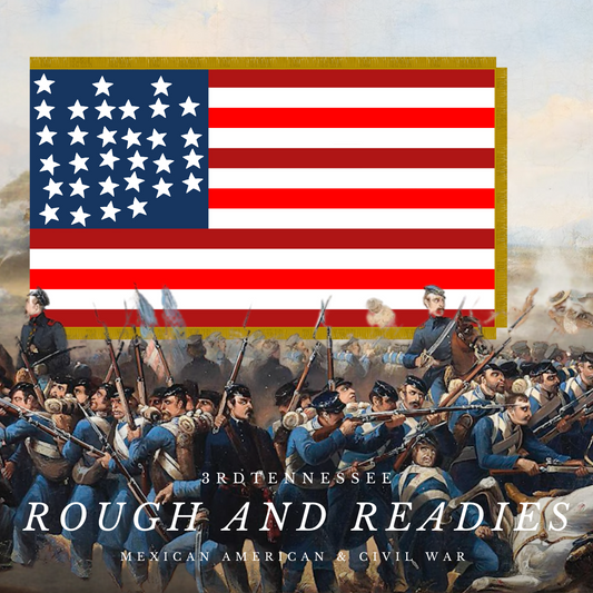 "Rough and Readies" 3rd Tennessee Company I - Mexican American War/Civil War Flag Stickers/Magnet