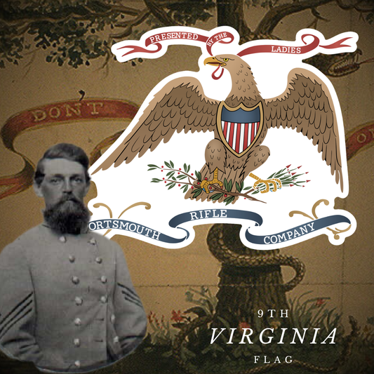 Portsmouth Rifles - Company G - 9th Virginia Infantry Flag Stickers/Magnet