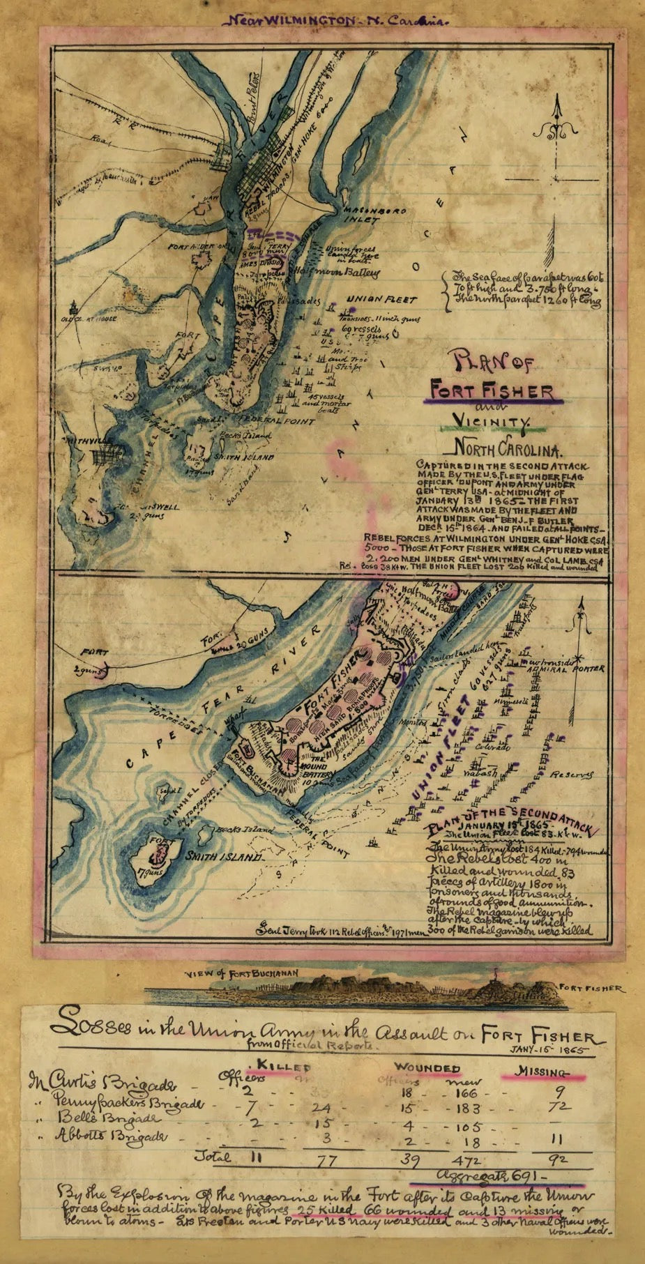 Cape Fear/Fort Fisher Map Stickers