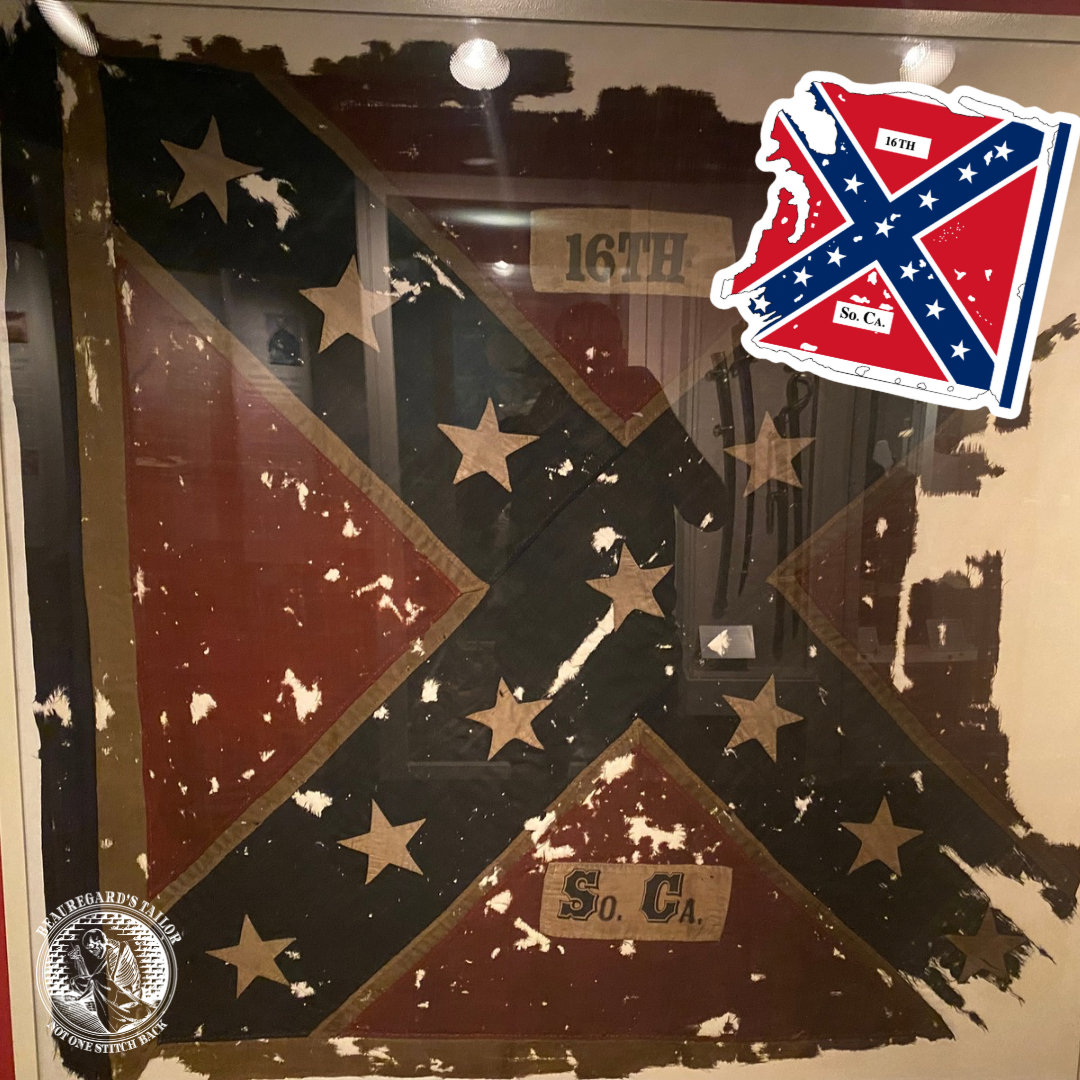 "Greenville Boys" 16th South Carolina Infantry Flag Shirt "Battle Damaged"