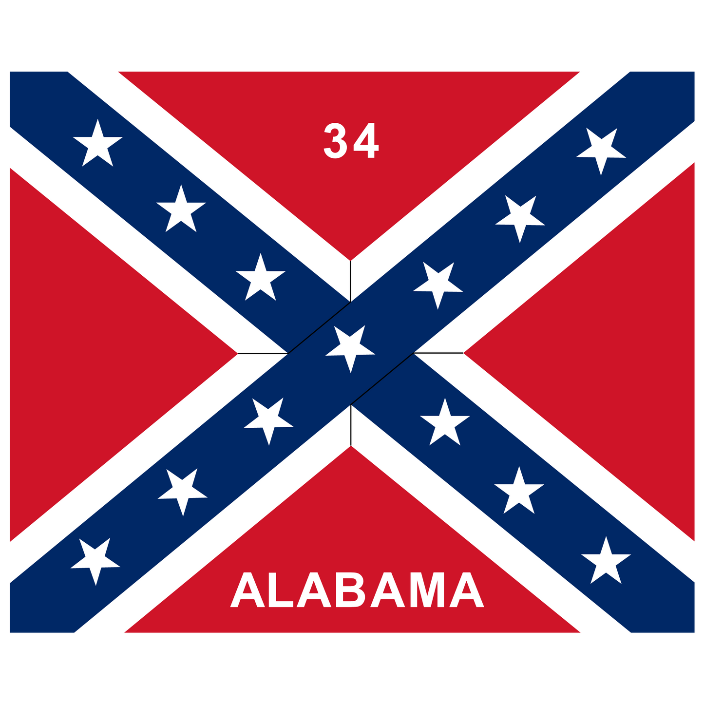 34th Alabama Infantry House Flag