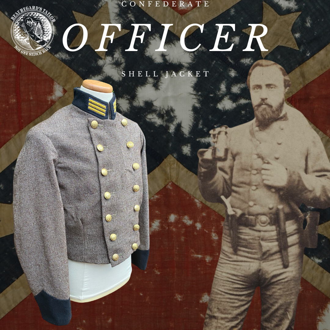 Confederate Officer Double-Breasted Shell Jacket