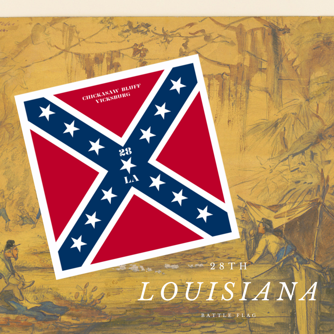 28th Louisiana Infantry Flag Stickers