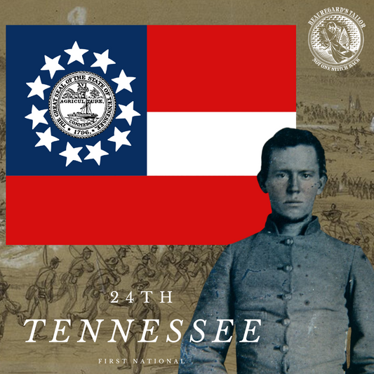 24th Tennessee Infantry 1st National Flag Stickers