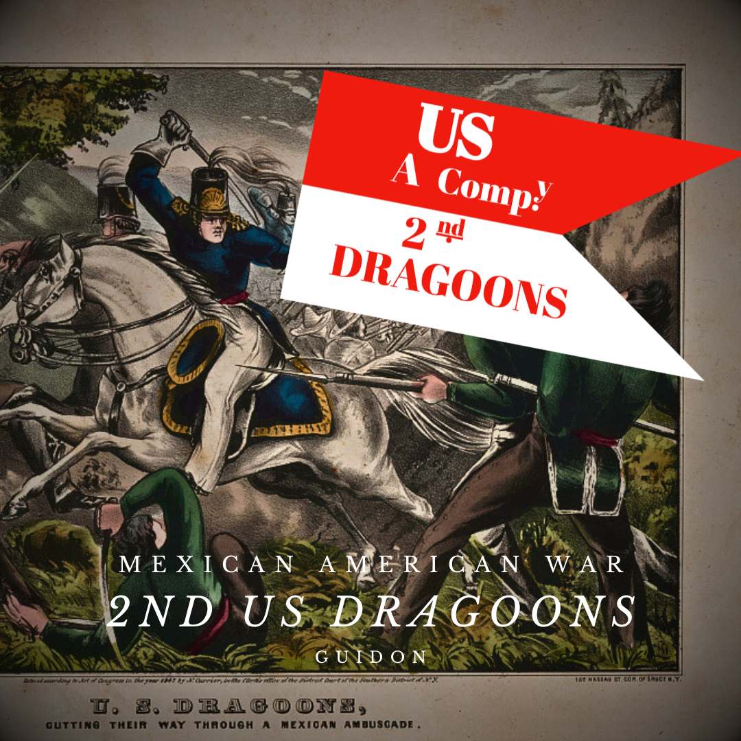 2nd Dragoons - Company A - Guidon Stickers/Magnet
