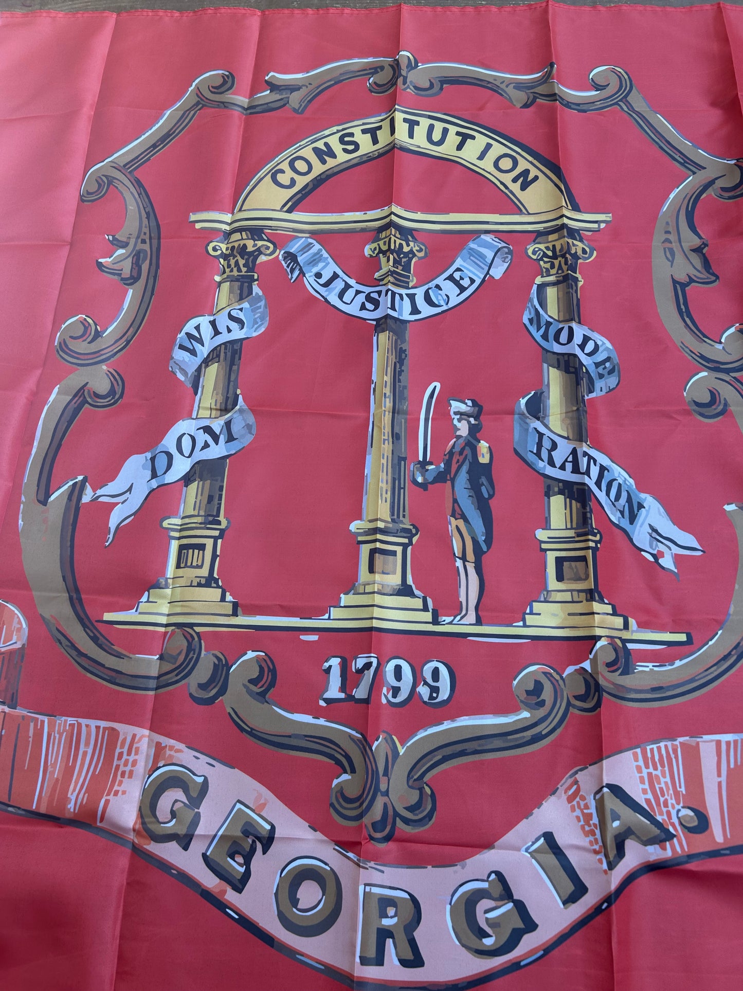 Georgia State Coat of Arms Flag