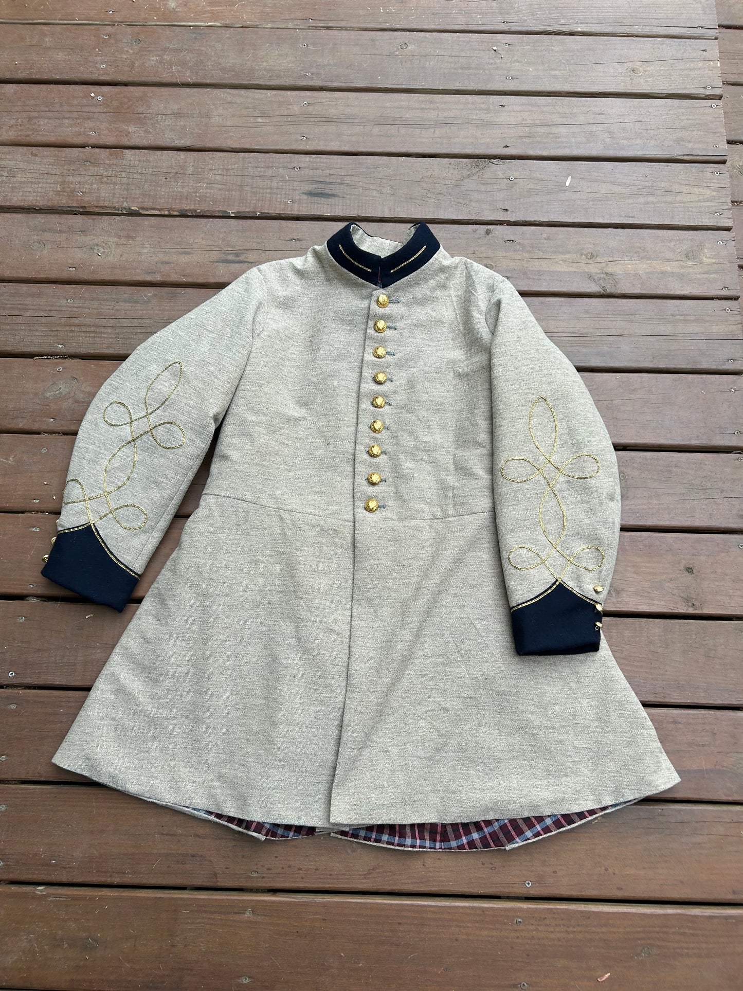 Confederate Officer Frock Coat - Single Breasted