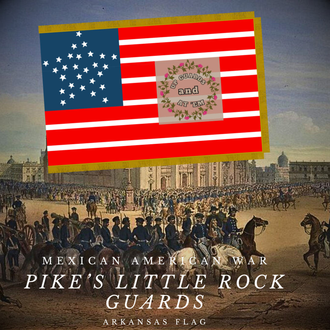 Pike's Little Rock Guards Flag Stickers/Magnet - Mexican American War