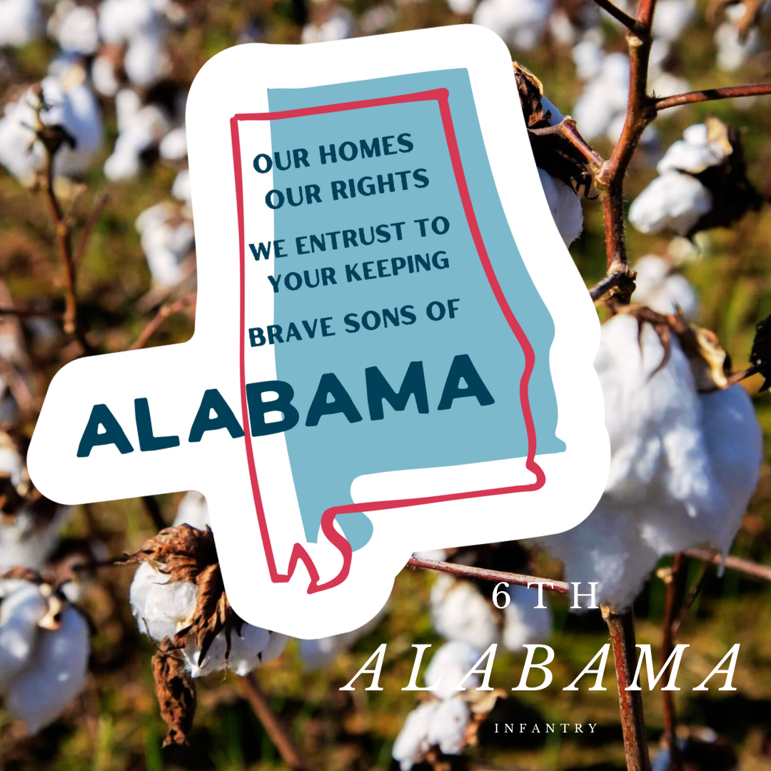 "Brave Sons of Alabama" - 6th Alabama Infantry Stickers/Magnets