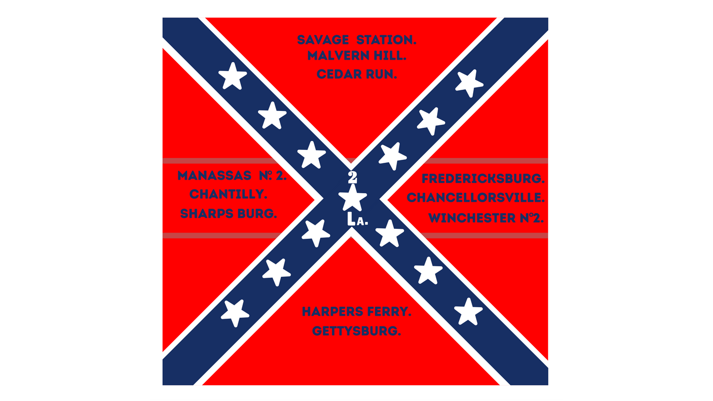2nd Louisiana Infantry Flag Stickers