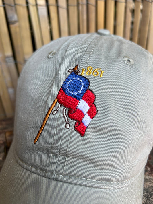 Southern 1st National Flag "1861" Cap