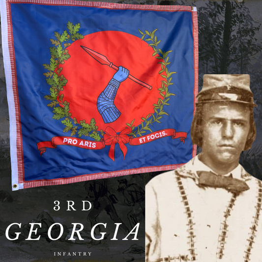 "Pro aris et focis" - "for hearth and home" - 3rd Georgia Regimental Flag