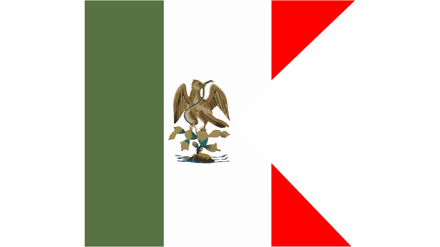 Captured Mexican Flag - Permanent Tampico Regiment Staff Escort Flag Stickers/Magnet