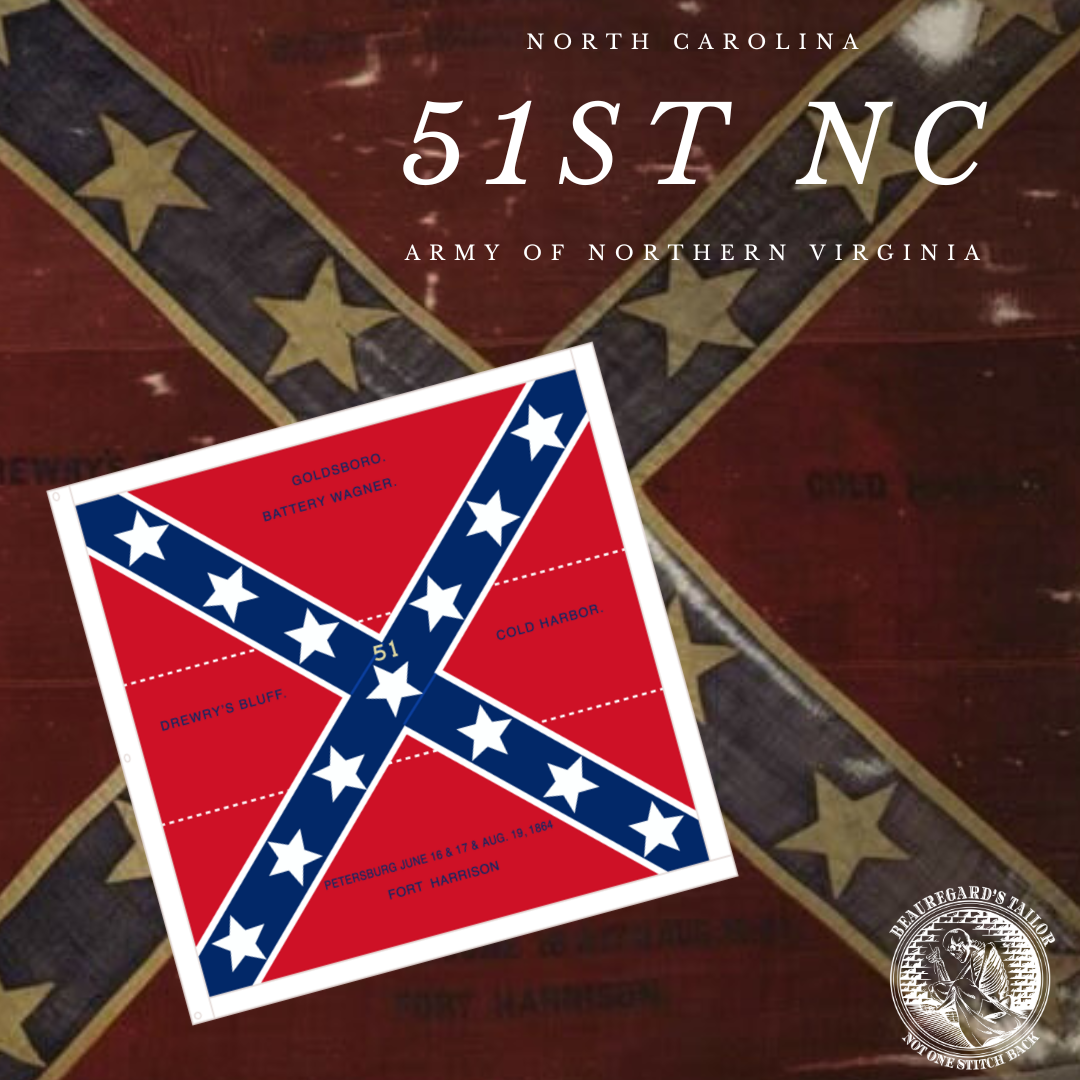 51st North Carolina Regimental Flag Sticker