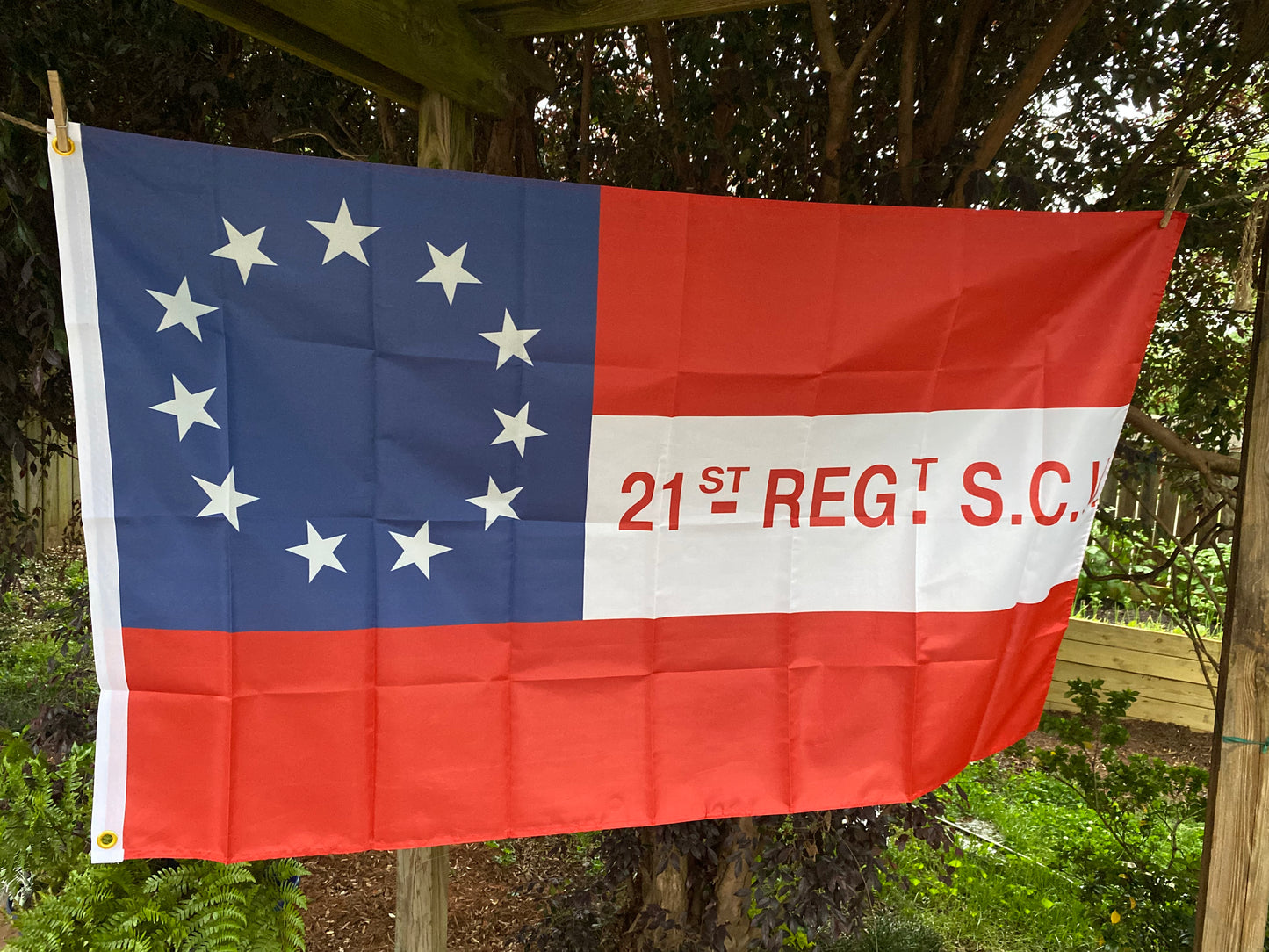 21st South Carolina First National Flag House Flag
