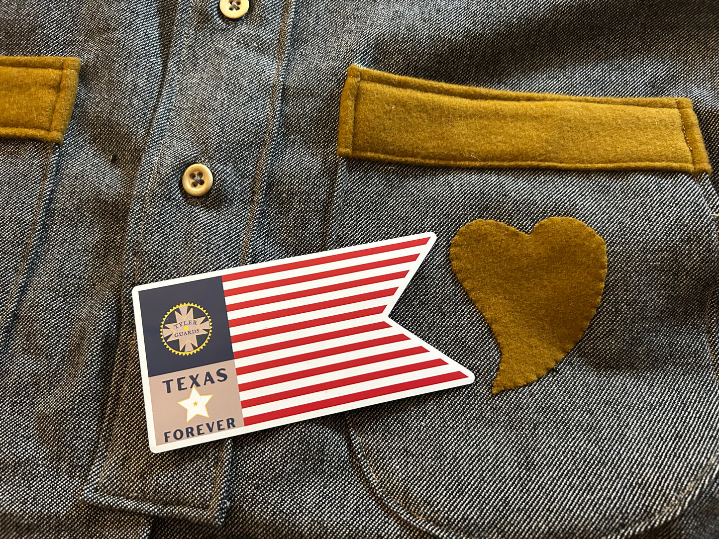 "Texas Forever" 3rd Texas Cavalry - Tyler Guards Flag Stickers/Magnet