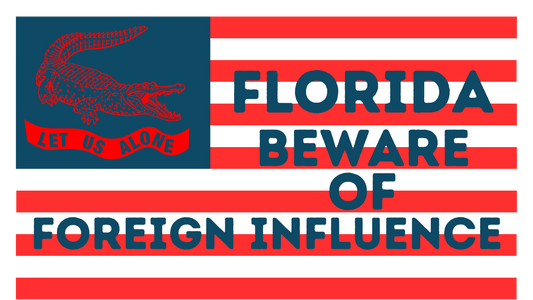 "Florida Beware of Foreign Influence" Sticker/Magnet