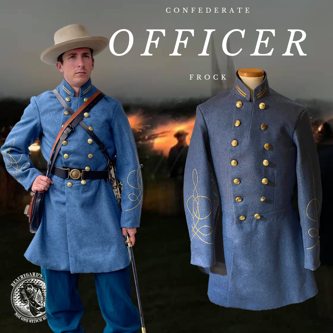 Confederate Officer Frock Coat - Untrimmed Company Grade