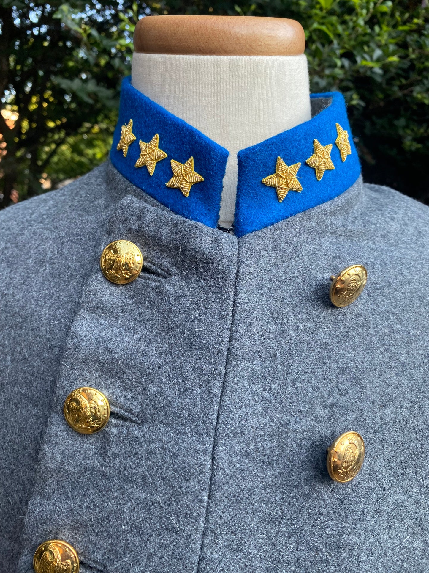 Confederate Officer Frock Coat - Cuff and Collar Trim