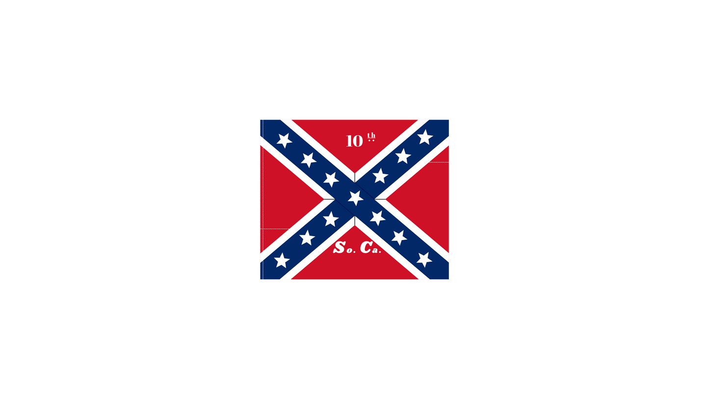 10th South Carolina Flag Sticker