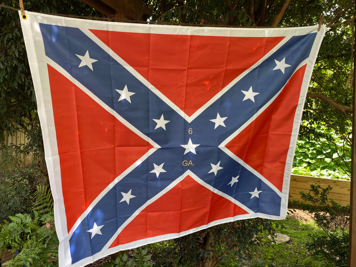 6th Georgia Infantry Battle Flag House Flag
