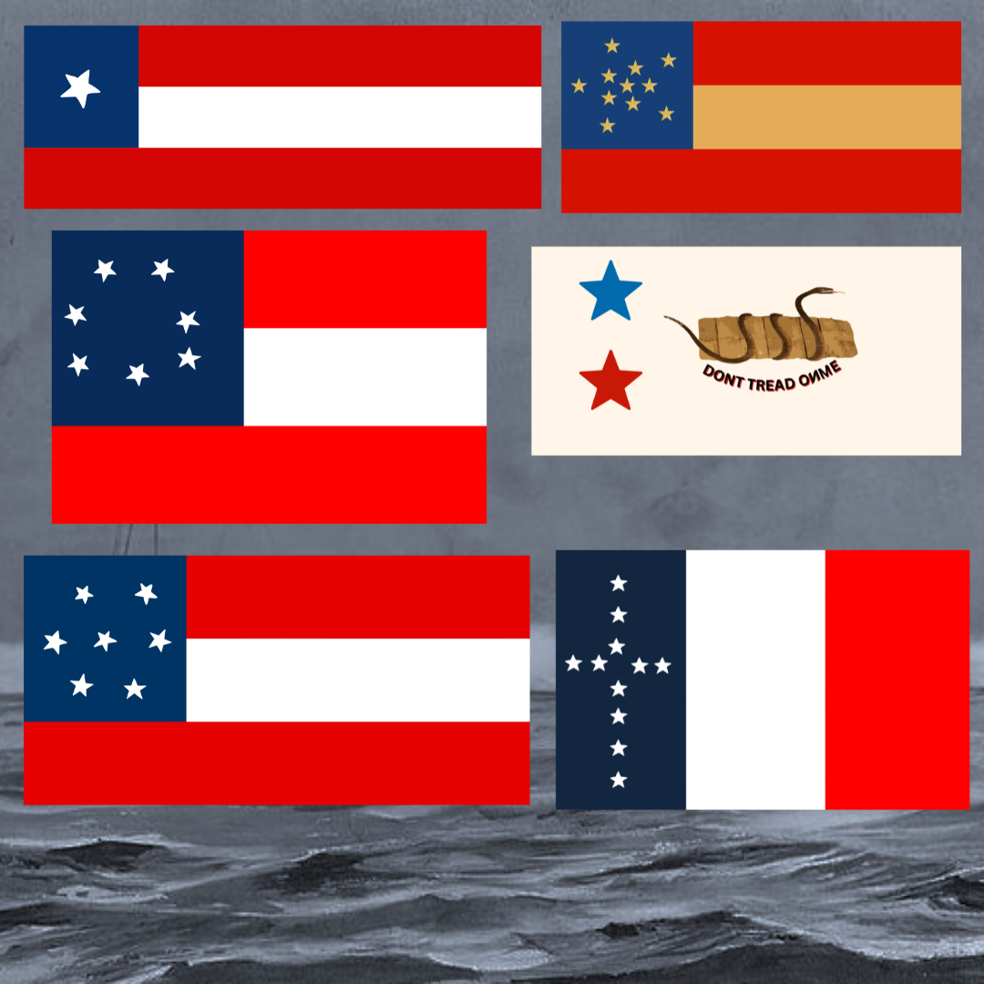 Confederate Navy Flag Sticker Collection