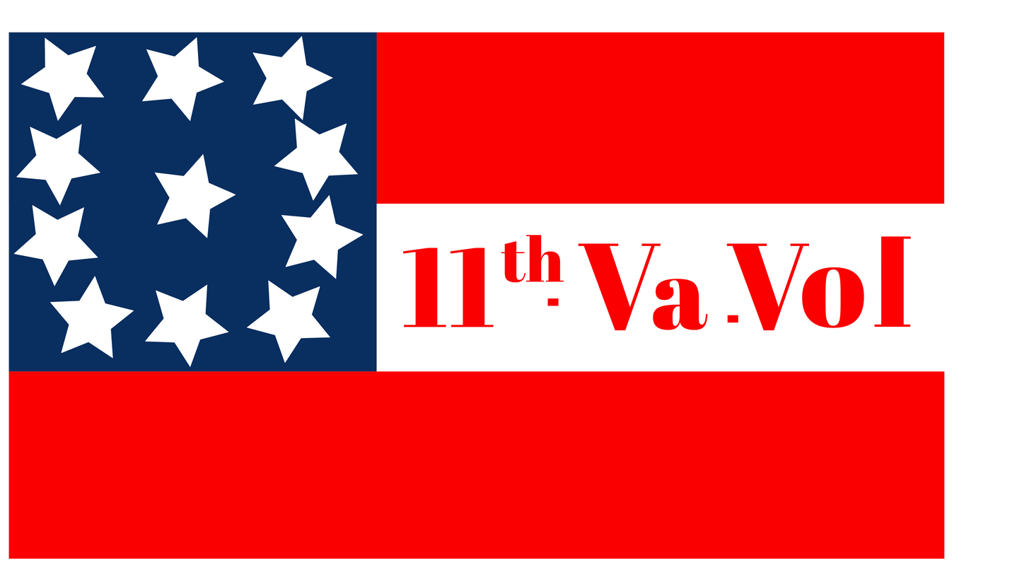 11th Virginia Infantry 1st National Flag Stickers/Magnet
