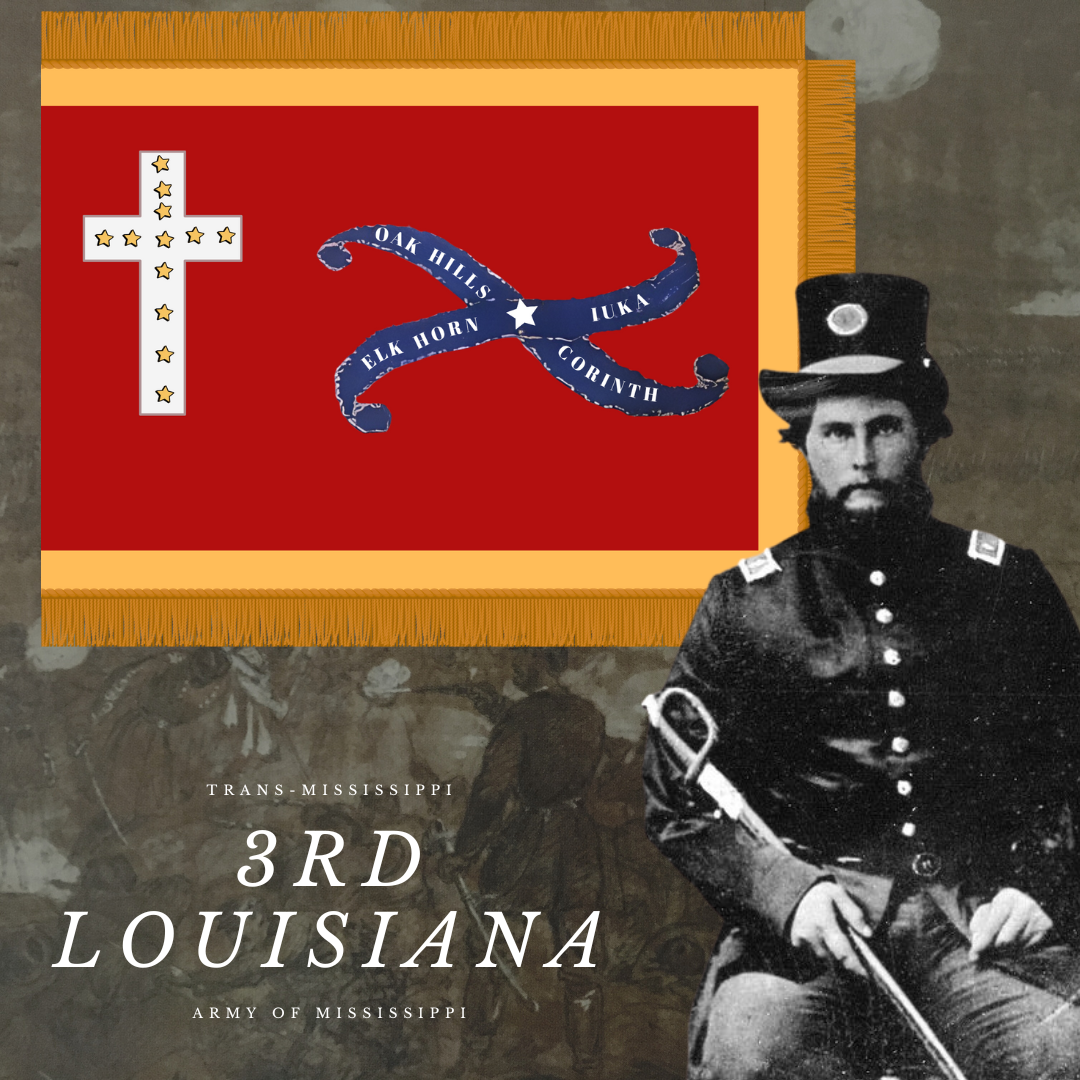 3rd Louisiana Infantry Flag (Cross) Stickers