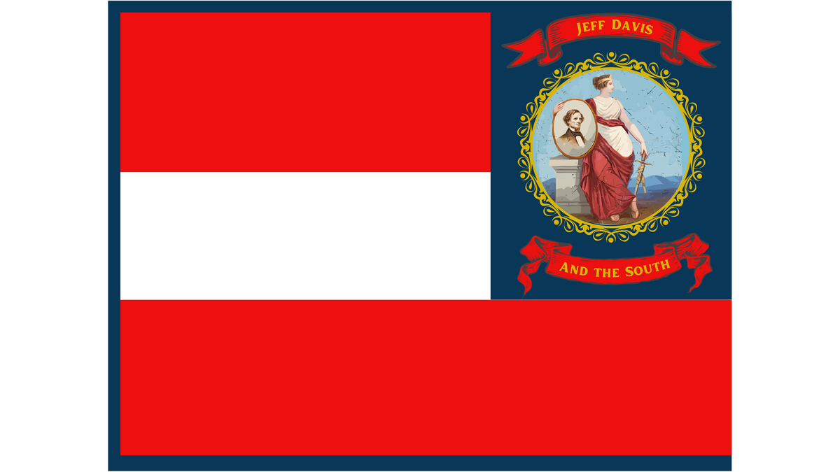 14th Mississippi Infantry - Company A - Shubuta Rifles Flag Canton Stickers