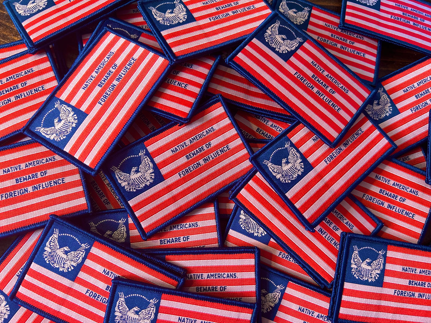"Beware of Foreign Influence" - Know Nothing Party Patch