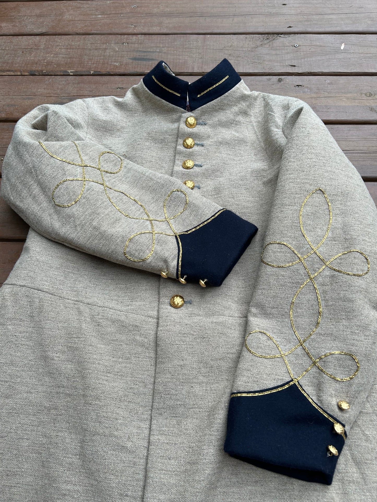 Confederate Officer Frock Coat - Single Breasted