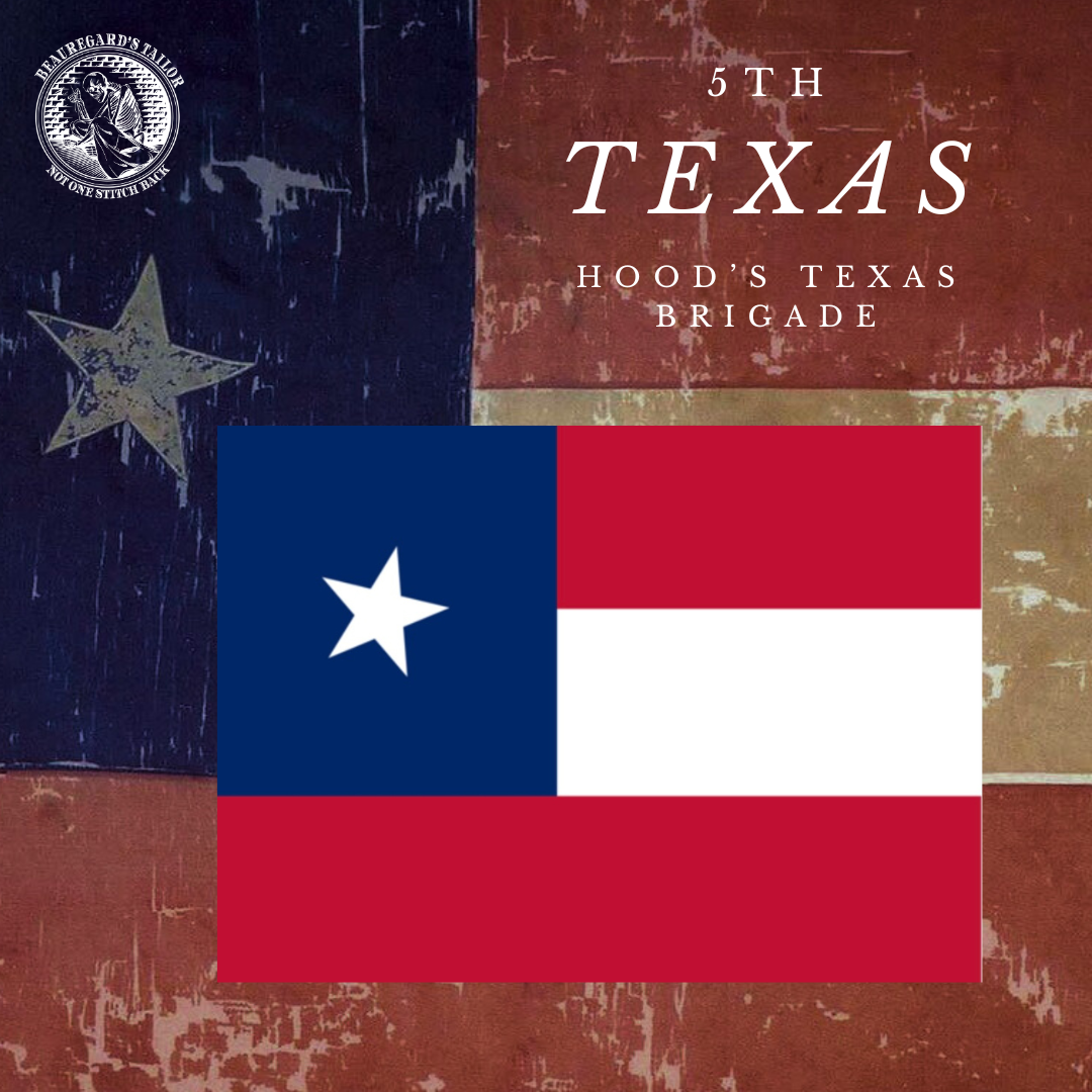 5th Texas Infantry Flag Stickers/Magnet Set