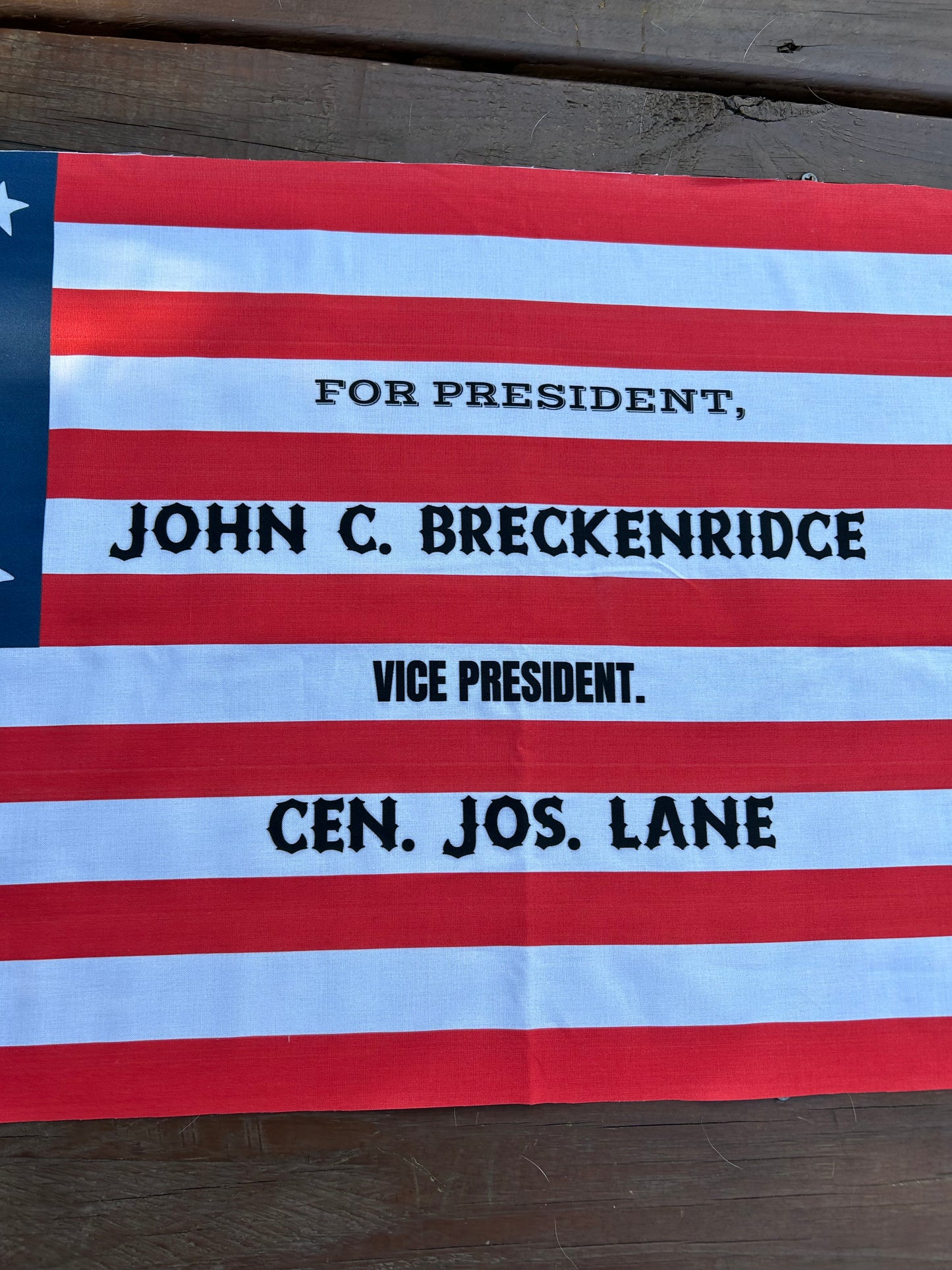 John C. Breckinridge 1860 Campaign Flag (Reproduction)