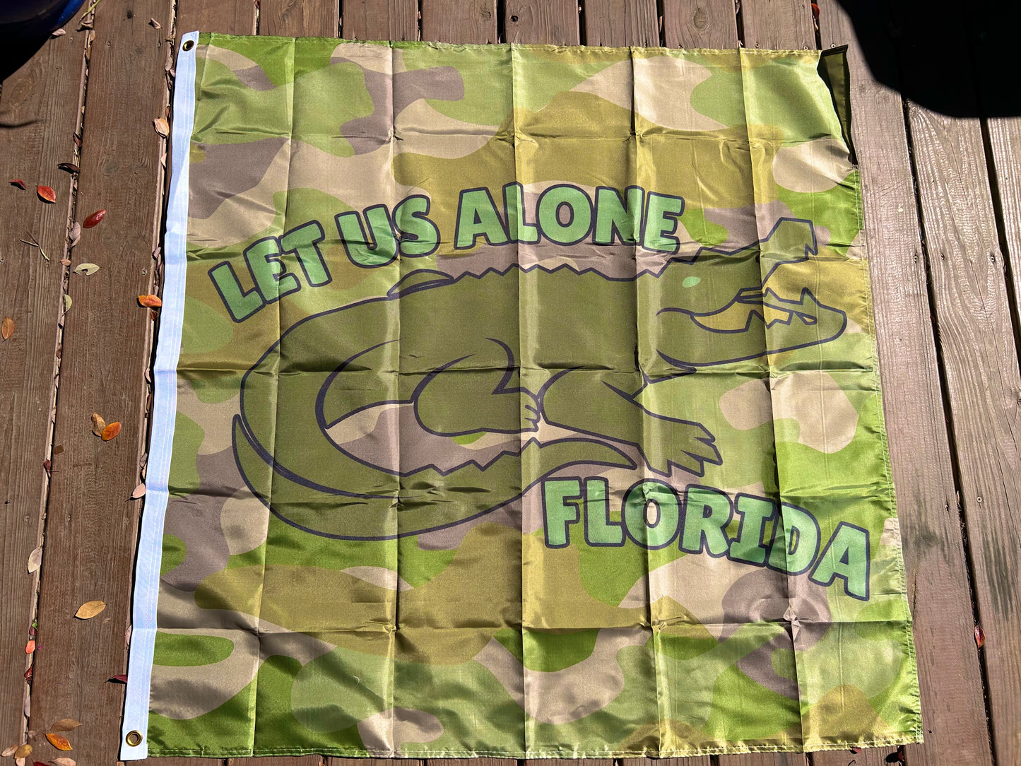 "Let us alone"Camouflage Flag