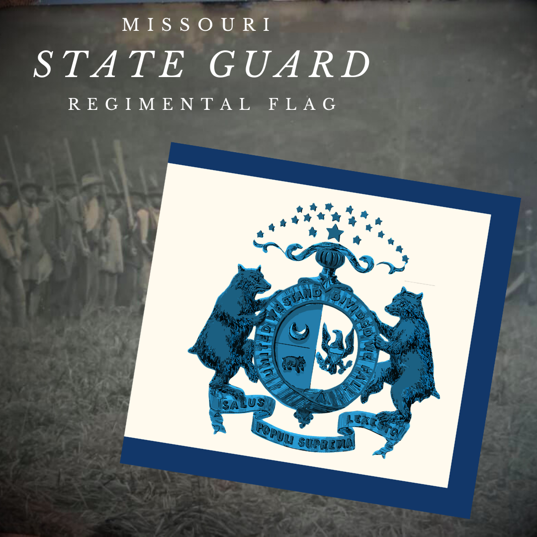 Saline Jackson Guards - Missouri State Guard Regimental Flag Stickers/Magnets