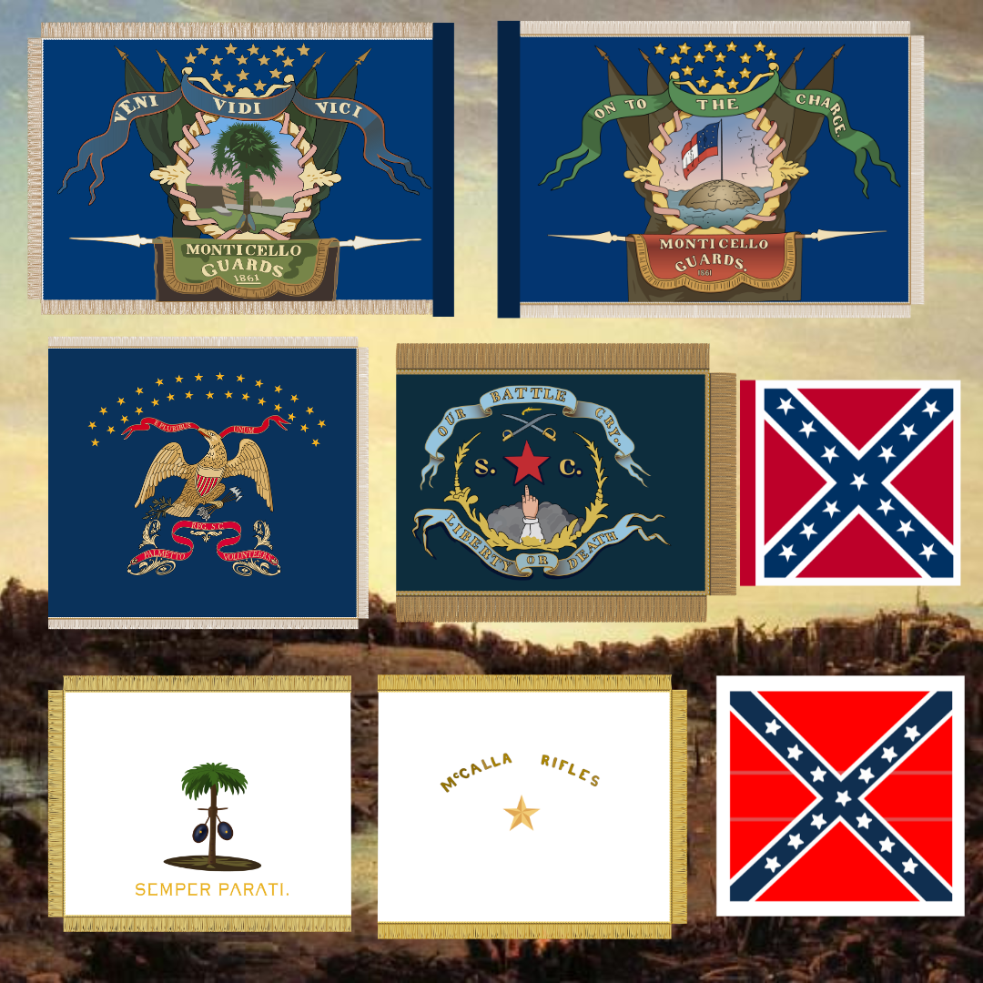 South Carolina Flag Sticker Set