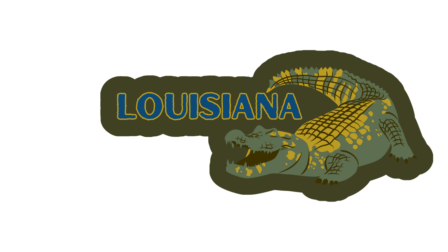 Louisiana Alligator Stickers