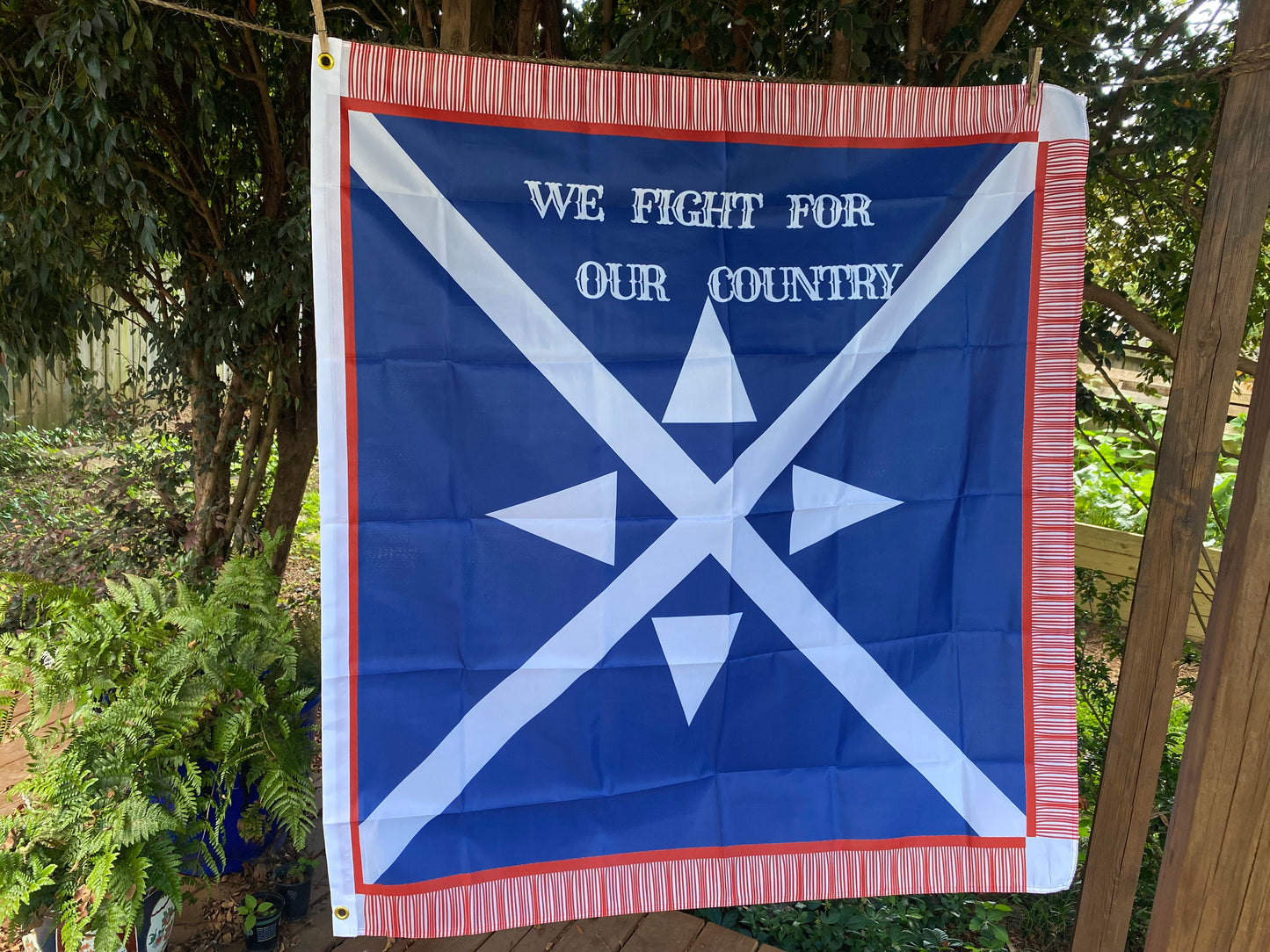 "We Fight for Our Country" 32nd Texas Cavalry - House Flag