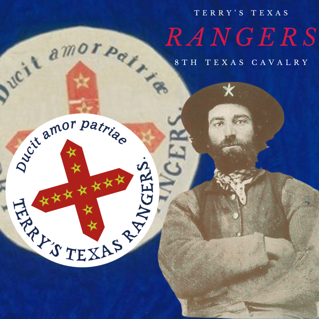 Terry's Texas Rangers - 8th Texas Cavalry Flag Stickers/Magnet Set