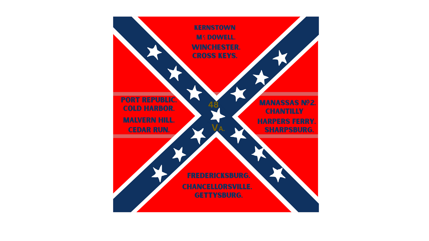 48th Virginia Infantry Flag Stickers/Magnet