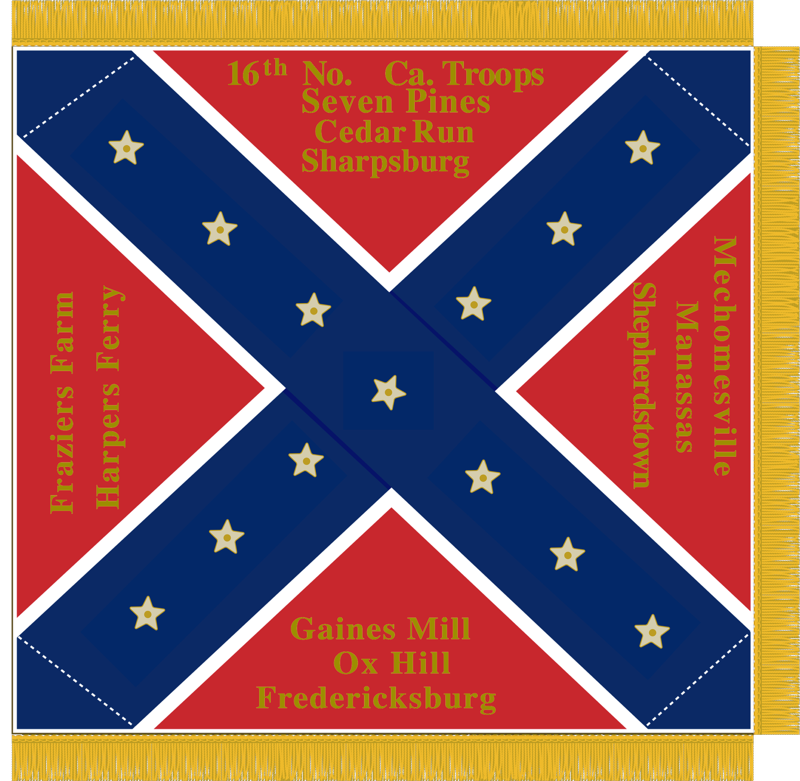 16th North Carolina Troops Flag Stickers