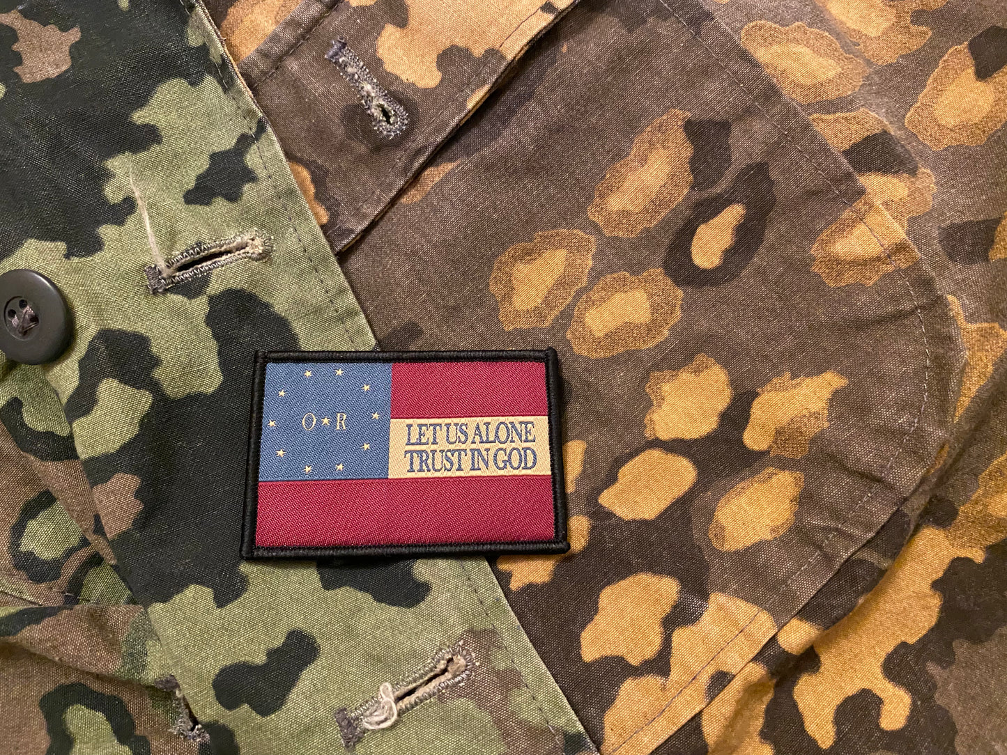 "Let us alone" 6th Louisiana Flag Morale Patch